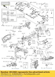 Aquí puede pedir almohadilla, diag. Conector de Kawasaki , con el número de pieza 391562112: