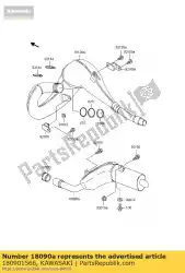 Aqui você pode pedir o body-comp-muffler kdx200-h3 em Kawasaki , com o número da peça 180901566: