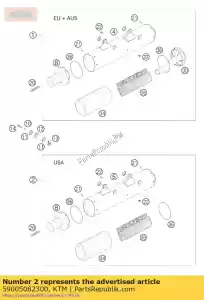 ktm 59005082300 silenciador faiscante 04 - Lado inferior