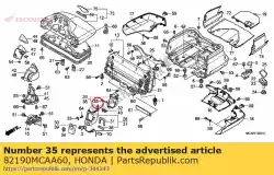 Aqui você pode pedir o borracha c, bolso do porta-malas se em Honda , com o número da peça 82190MCAA60: