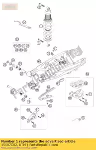 ktm 15187C02 monoshock 85/105 sx 07 - Lado inferior