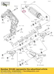 Here you can order the damper,shockabsorber zr1000daf from Kawasaki, with part number 921601496: