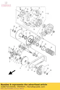 yamaha 52BE76530000 controle deslizante - Lado inferior