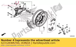 Qui puoi ordinare colletto b, rr. Lato ruota da Honda , con numero parte 42312KWN700: