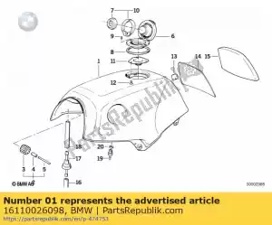 bmw 16110026098 fuel tank prime coated (from 01/1993) - Bottom side