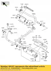 Qui puoi ordinare tubo di scarico-copertura, fr-f, kvf75 da Kawasaki , con numero parte 491070715:
