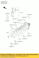 920281886, Kawasaki, boccola, albero motore, br zx600-g1 kawasaki zx 600 1998 1999 2000 2001 2002 2003 2004, Nuovo