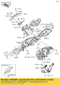 kawasaki 55028046035K cowling,upp,lh,c.f.b.gre er250 - Bottom side