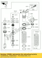 430890026, Kawasaki, amortisseur-cylindre kx250xa kawasaki kx 250 2010 2011 2012 2013 2014, Nouveau