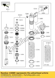 Here you can order the cylinder-shockabsorber kx250xa from Kawasaki, with part number 430890026: