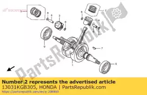 Honda 13031KGB305 conjunto de anéis, pistão (0,50) - Lado inferior