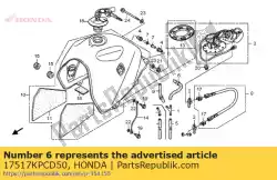 buisonderdeel, 5,3 x 195 van Honda, met onderdeel nummer 17517KPCD50, bestel je hier online: