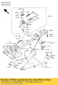 Kawasaki 430150070 cylinder-assy-master, fr - Dół