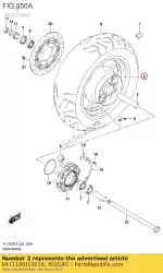 Ici, vous pouvez commander le roue arrière pour auprès de Suzuki , avec le numéro de pièce 6411106J10019: