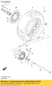 suzuki 6411106J10019 ruota, posteriore per - Il fondo