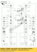 44006010032A, Kawasaki, tube de fourche droite extérieur, art. kawasaki vulcan special edition se en s ag bg vn b 650 , Nouveau