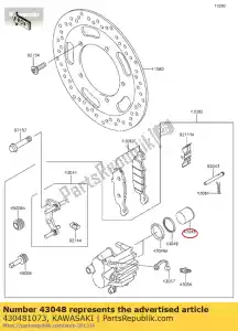 kawasaki 430481073 zuiger-remklauw kl650-c1 - Onderkant