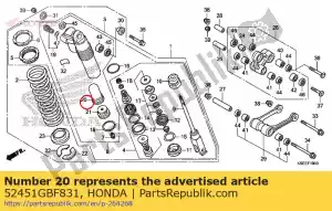 Honda 52451GBF831 diaphragme - La partie au fond