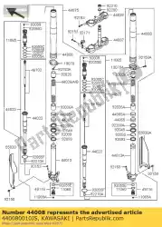 Here you can order the pipe-fork outer,bronze from Kawasaki, with part number 440080010JS: