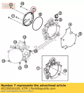 ktm 45230026100 pokrywa sprz?g?a na zewn?trz - Dół