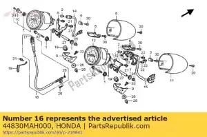 Honda 44830MAH000 cable comp., speedometer - Bottom side