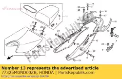 stel illust * type2 * in van Honda, met onderdeel nummer 77325MGND00ZB, bestel je hier online: