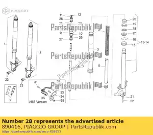 Piaggio Group 890416 regulator spr??yny - Dół