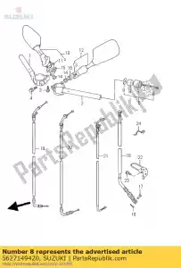 suzuki 5627149420 balanceador, alça - Lado inferior