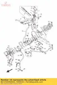 yamaha B672584A0000 brake hose assy - Bottom side