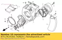 87517KZ4300, Honda, étiquette, mise en garde du couvercle du filtre à air honda cr 80 125 250 500 1989 1990 1991 1992 1993 1994 1995 1996 1997 1998 1999 2000 2001 2002, Nouveau