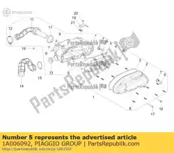 pakkingen van Piaggio Group, met onderdeel nummer 1A006092, bestel je hier online: