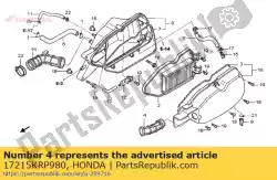 Aquí puede pedir conducto, filtro de aire de Honda , con el número de pieza 17215KRP980: