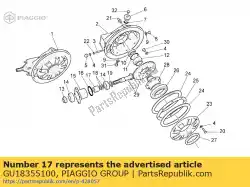 Here you can order the spacer from Piaggio Group, with part number GU18355100: