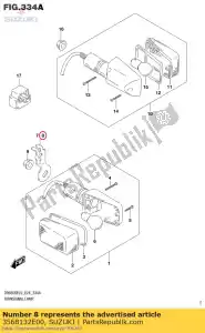 suzuki 3568132E00 soporte, signo fr. - Lado inferior