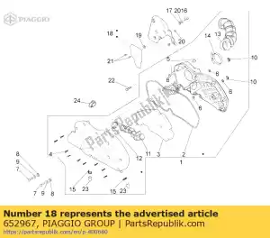 Piaggio Group 652967 air box protection - Bottom side