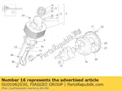 Here you can order the bearing half-shell from Piaggio Group, with part number GU01062030: