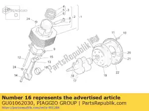 Piaggio Group GU01062030 bearing half-shell - Bottom side