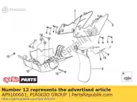 AP9100661, Piaggio Group, parafuso com flange m6x1 l = 95 aprilia  mxv rxv rxv sxv sxv 450 550 2006 2008 2009 2010 2011, Novo