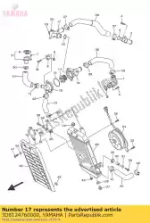 Aqui você pode pedir o tubo 6 em Yamaha , com o número da peça 3D8124760000: