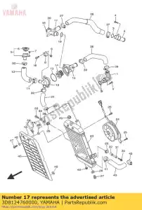 yamaha 3D8124760000 tuyau 6 - La partie au fond