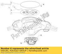 640180, Piaggio Group, Instrument numérique piaggio x 500 2004 2006, Nouveau