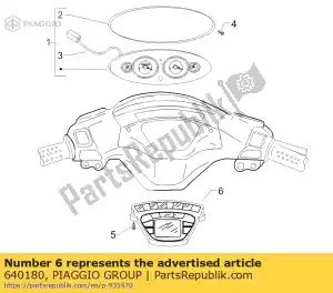 Piaggio Group 640180 instrumento digital - Lado inferior