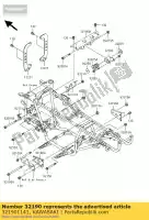 321901141, Kawasaki, wspornik silnika kvf300-b2 kawasaki kvf 300 360 2000 2001 2002 2003 2004 2005 2006 2007 2008 2009 2010 2011 2012 2013, Nowy