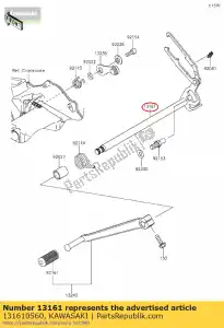 Kawasaki 131610560 lever-comp-change shaft - Bottom side