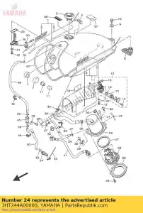 yamaha 3HT244A00000 boîtier de pompe comp. - La partie au fond