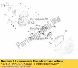 Ici, vous pouvez commander le fermer à clé auprès de Piaggio Group , avec le numéro de pièce 487115: