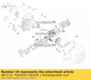 Piaggio Group 487115 fermer à clé - La partie au fond