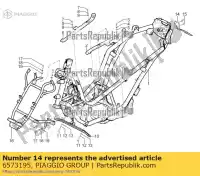 6573195, Piaggio Group, cadre arrière piaggio mp zapm75100 zapta0100 zapta2100 zaptd2100 125 300 2011 2016 2017 2018 2019 2020 2021 2022, Nouveau