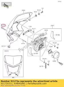 kawasaki 921720311 schroef, tappend, 4x40 klx450a8f - Onderkant