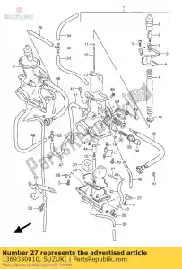Suzuki 1369330010 placa, carburador - Lado inferior